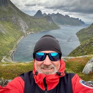 Mirek Bednařík a bunda Faramugo Expedition v Norsku