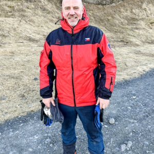 Mirek Bednařík a bunda Faramugo Expedition na Islandu